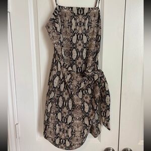 Francesca's Collections Snake Print Mini Dress